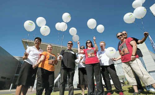 Representatives from Galambila AHS and the Coffs Harbour Education Campus gather to mark National Close the Gap Day. Representatives from Galambila AHS and the Coffs Harbour Education Campus gather to mark National Close the Gap Day.
